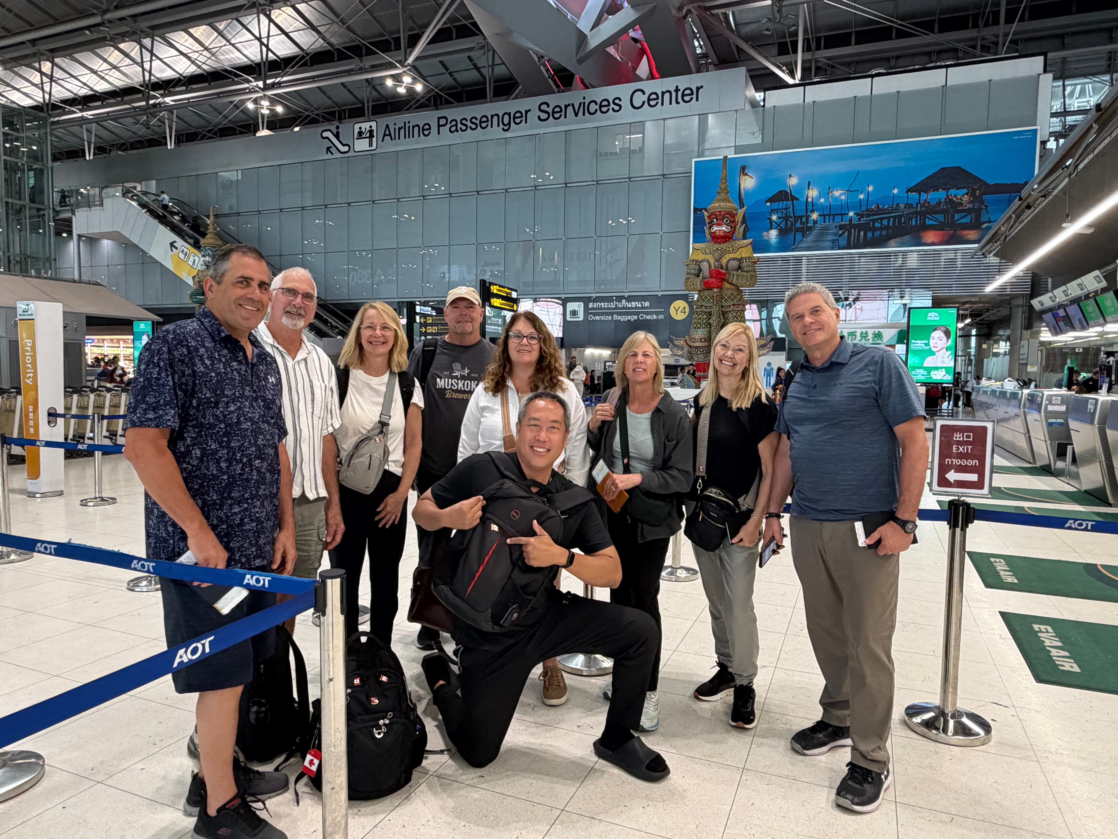 Group tour at Suvarnabhumi Airport